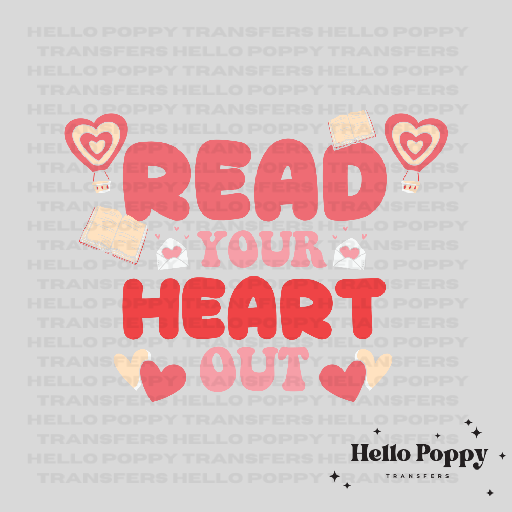 Read Your Heart Out Valentine's Full Color Transfer