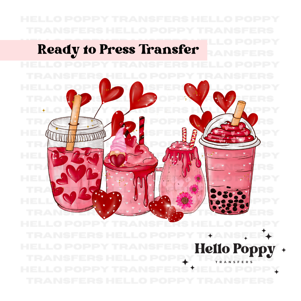 Valentine Coffee Full Color Transfer