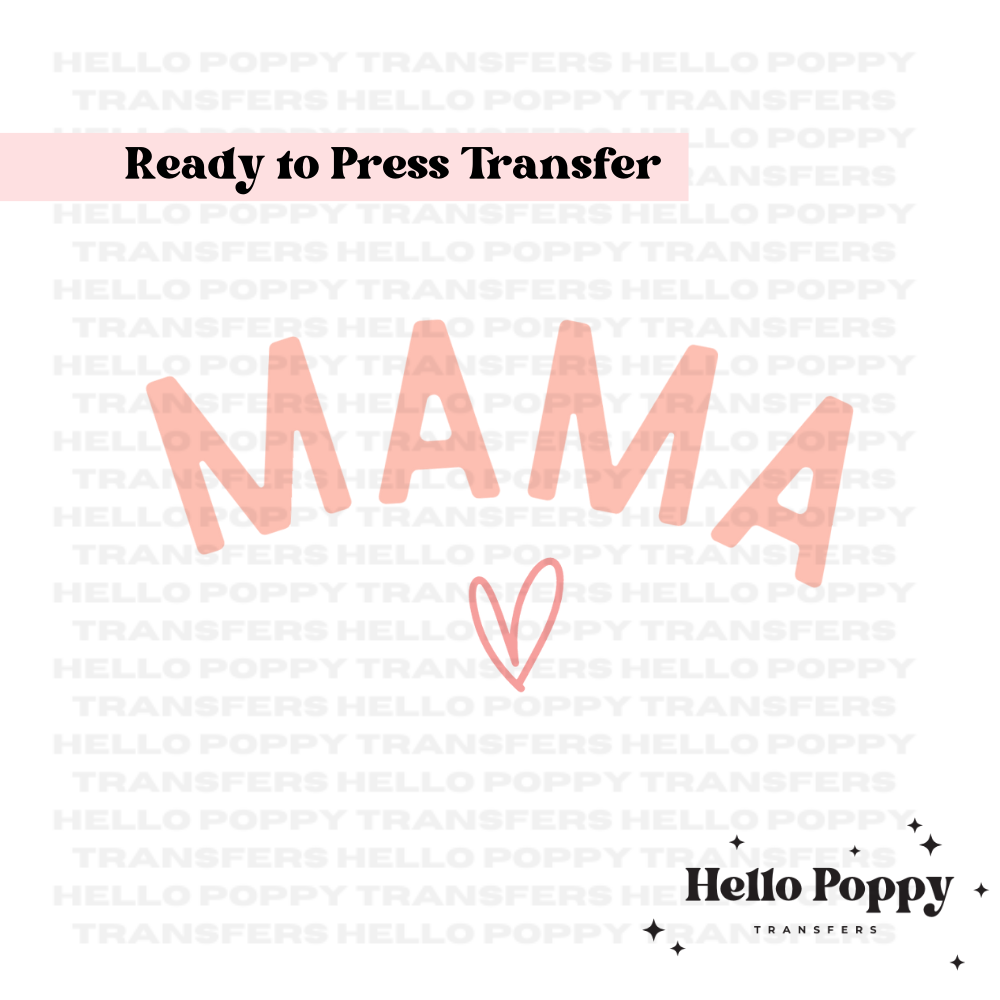 Mama Heart Full Color Transfer