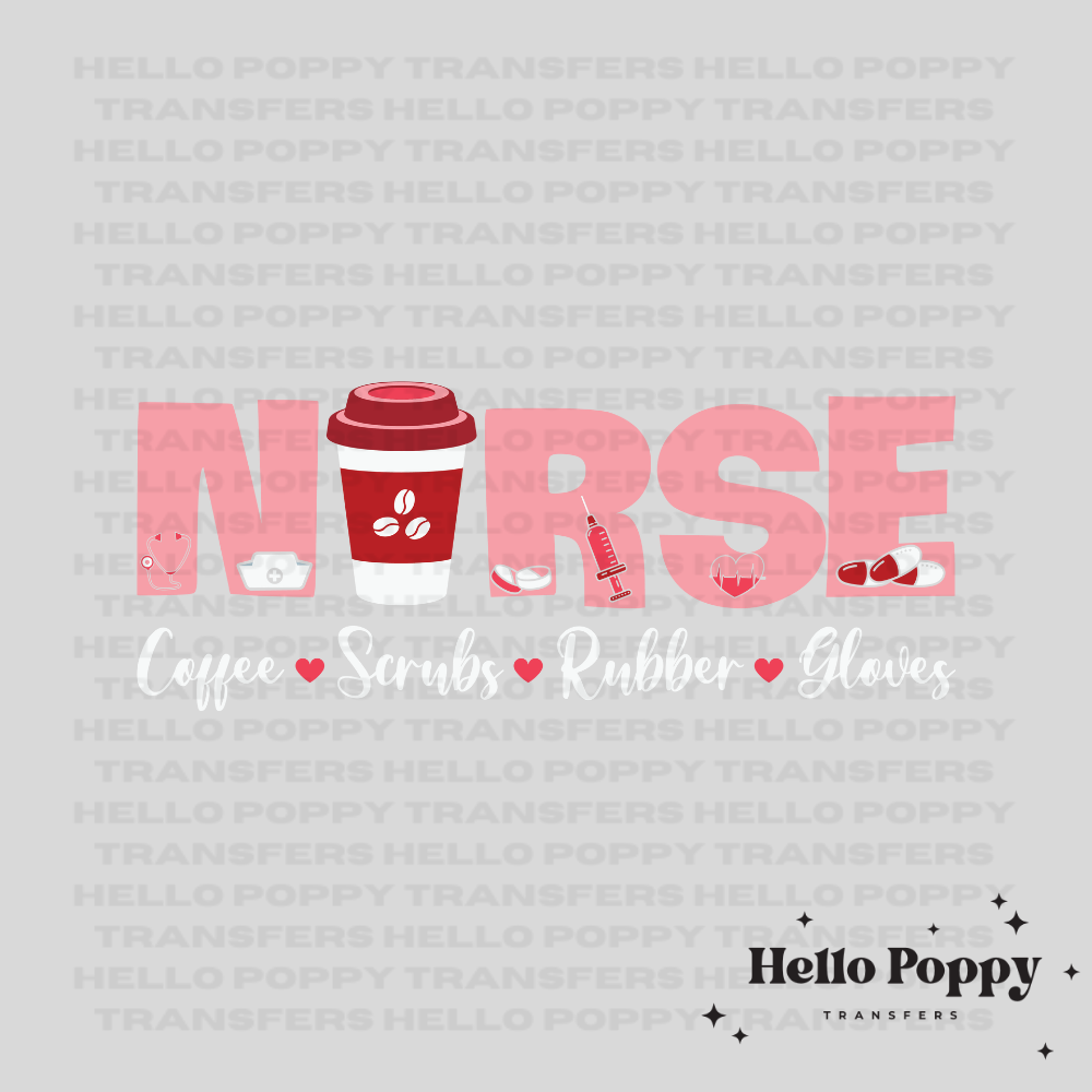 Valentine's Nurse Coffee Cup Full Color Transfer
